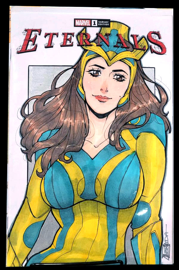 Image for MCU Ajak (Salma Hayek)- Eternals Sketch Cover