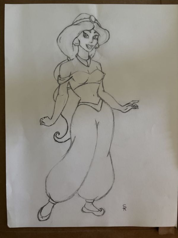 Image for Jasmine Pencil Sketch (8.5x11 in) by R.S.