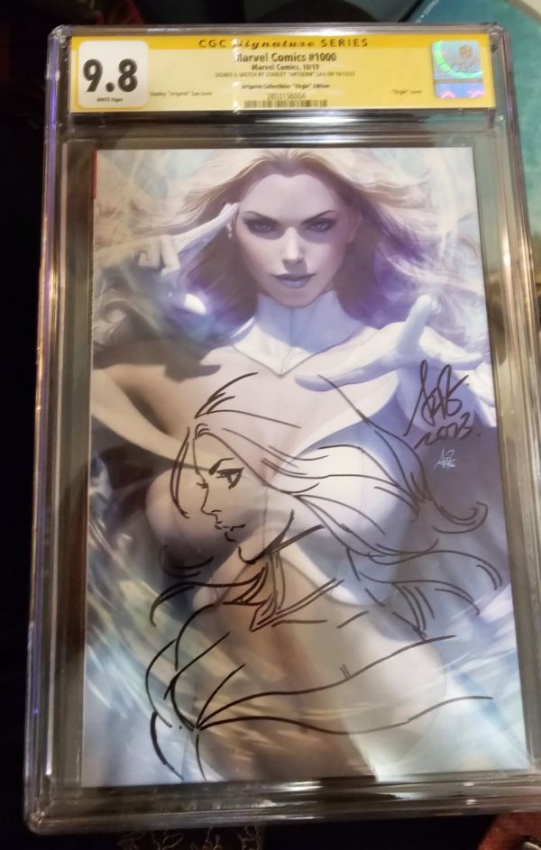 Image for Marvel Comics #1000 - Artgerm Emma Frost CGC 9.8 Signed and Remarqued