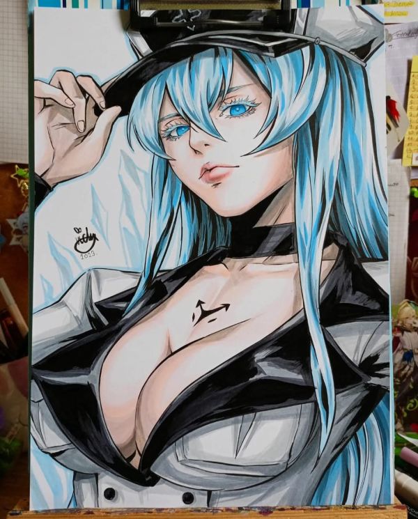 Image for  Original ESDEATH sketch by Lictoria 