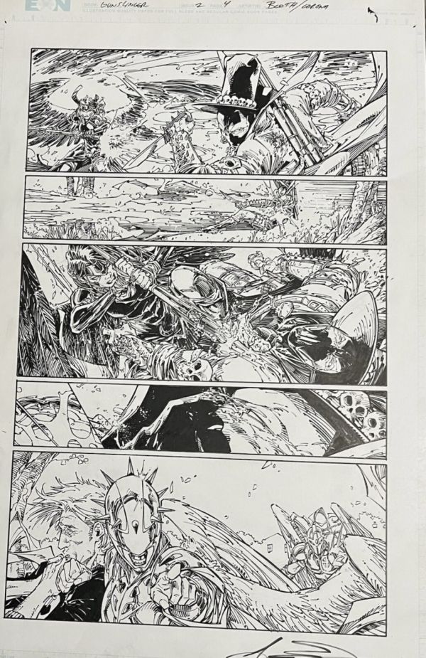 Image for Brett Booth Adelso Corona Pencils and Inks Gunslinger Spawn 2 pg 4