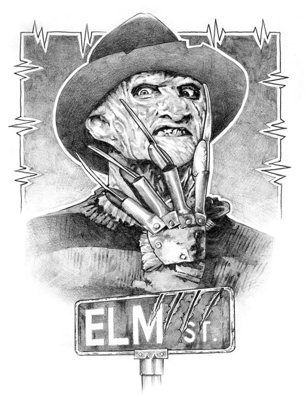 Image for Freddie Krueger original pencil sketch. from Dave Nestler