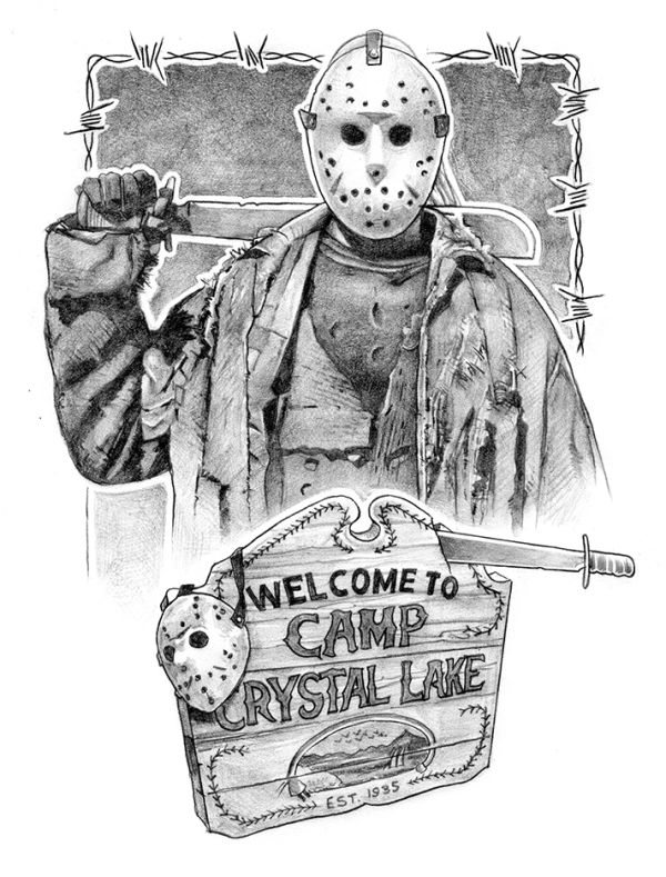 Image for "Jason" original pencil sketch from artist Dave Nestler