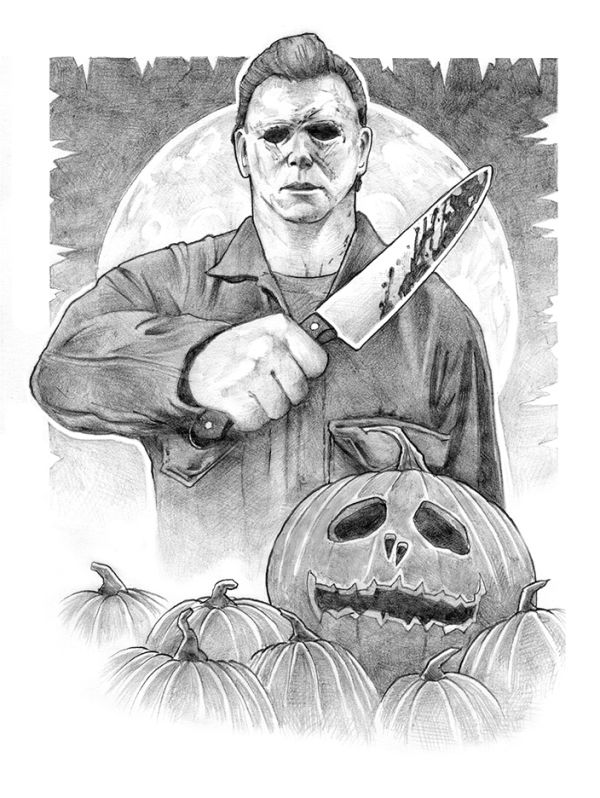 Image for "Michael Myers" original pencil sketch from Dave Nestler