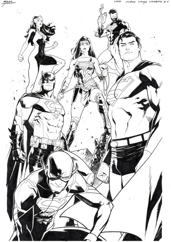 Image for Justice League Unlimited #7 Variant Cover Original Art by Jorge Molina