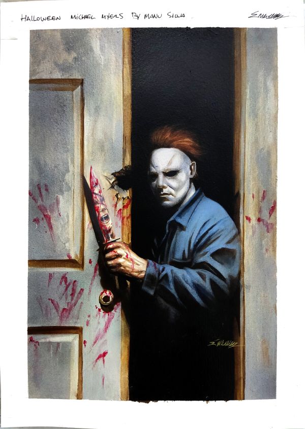 Image for Michael Myers original Art Acrylics exclusive cover by Manu Silva