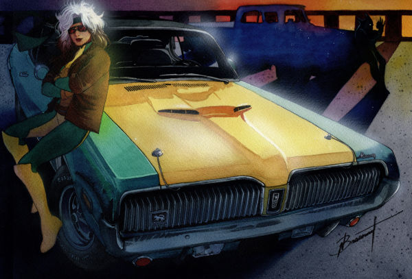 Image for Traditional Rogue and Wolverine Art by Nathalie Braconnot