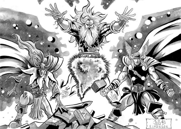 Image for Odin Thor and Loki by Javier Oliver