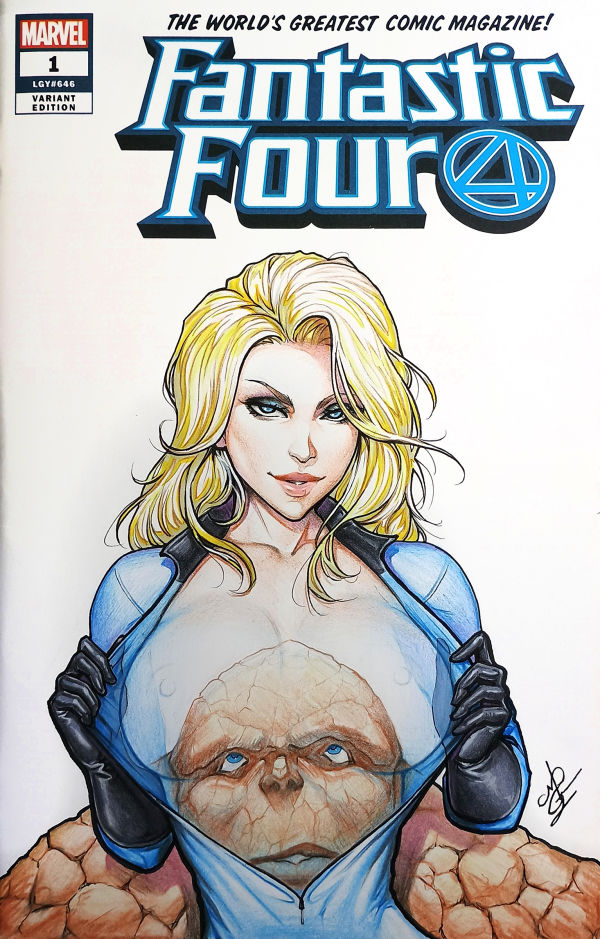 Image for Fantastic Four 18+ Sketch Cover featuring Invisible Woman and The Thing