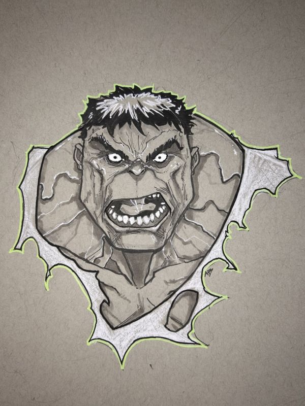Image for Hulk Bust Sketch