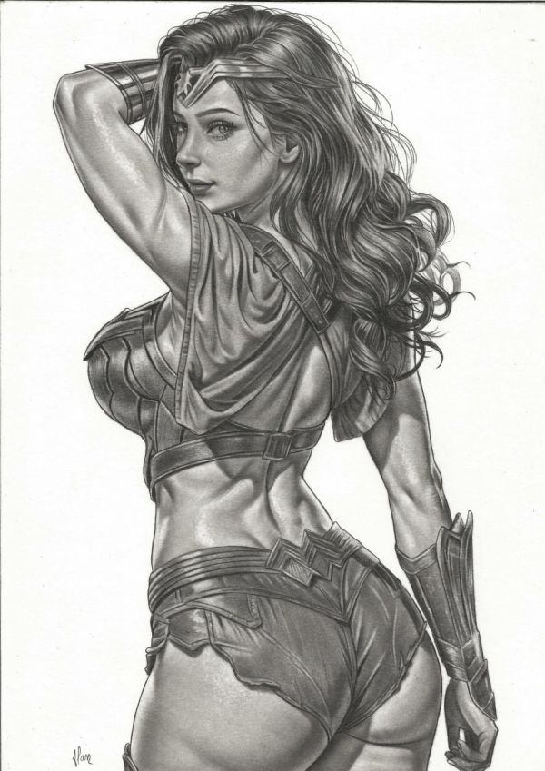 Image for Wonder Woman Pencil Illustration