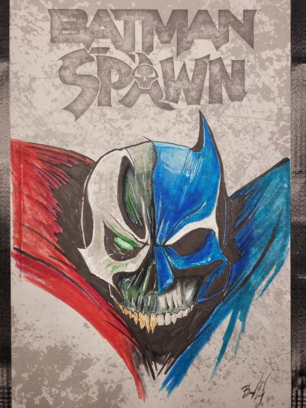 Image for Batman Spawn Split Face Sketch Cover