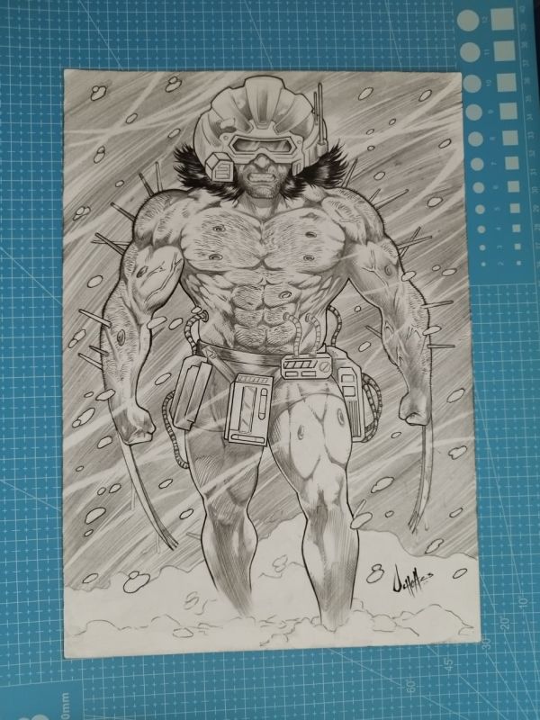 Image for Wolverine in Winter Pencil Illustration