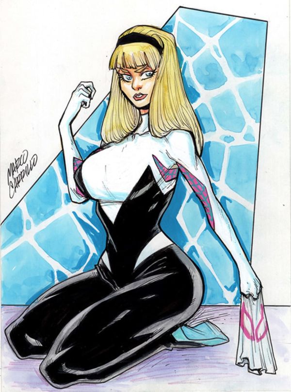 Image for Spider-Gwen watercolor and acrilic  art