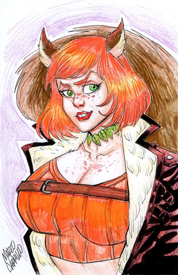 Image for Squirrel Girl, marvel rivals,  color pencil and acrilic markers illustration
