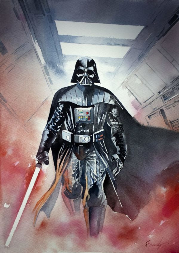 Image for Darth Vader Watercolor Illustration
