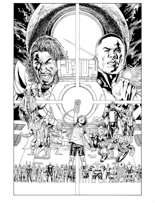 Image for Green Lantern Corps #09 cover inks over bluelines by Oclair Albert