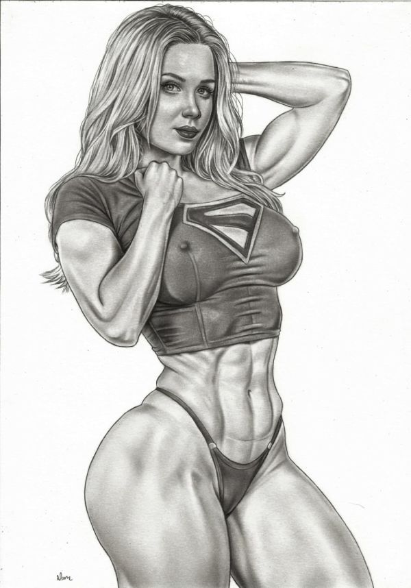 Image for Supergirl Pencil Illustration