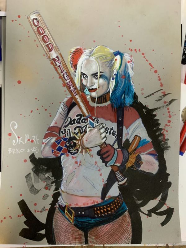 Image for Harley Quinn Convention Sketch by Stewart Kenneth Moore