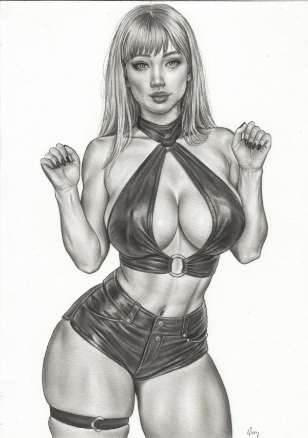 Image for Pin-Up Magik Pencil Illustration 9x12"