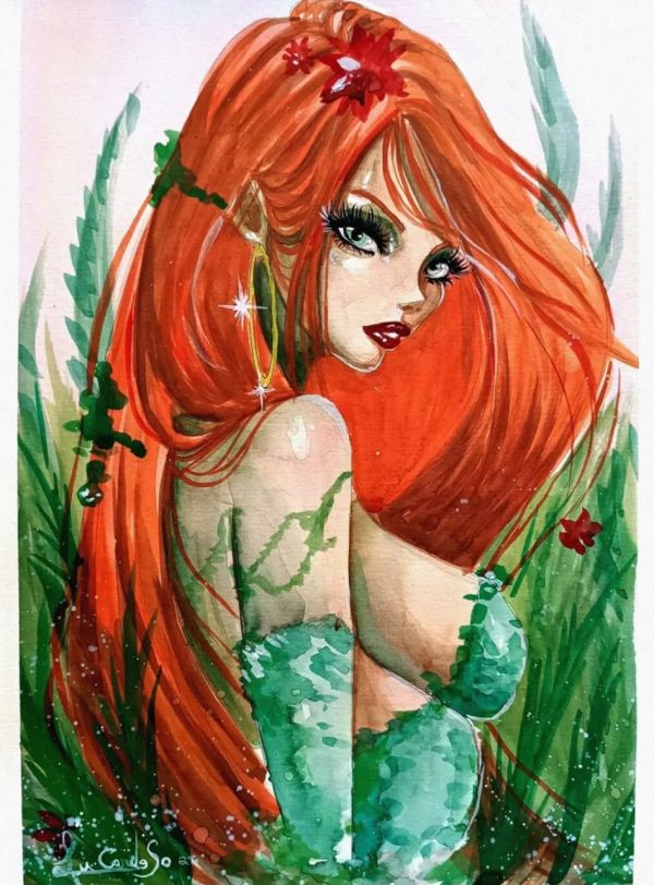 Image for Poison Ivy Watercolor 9"12