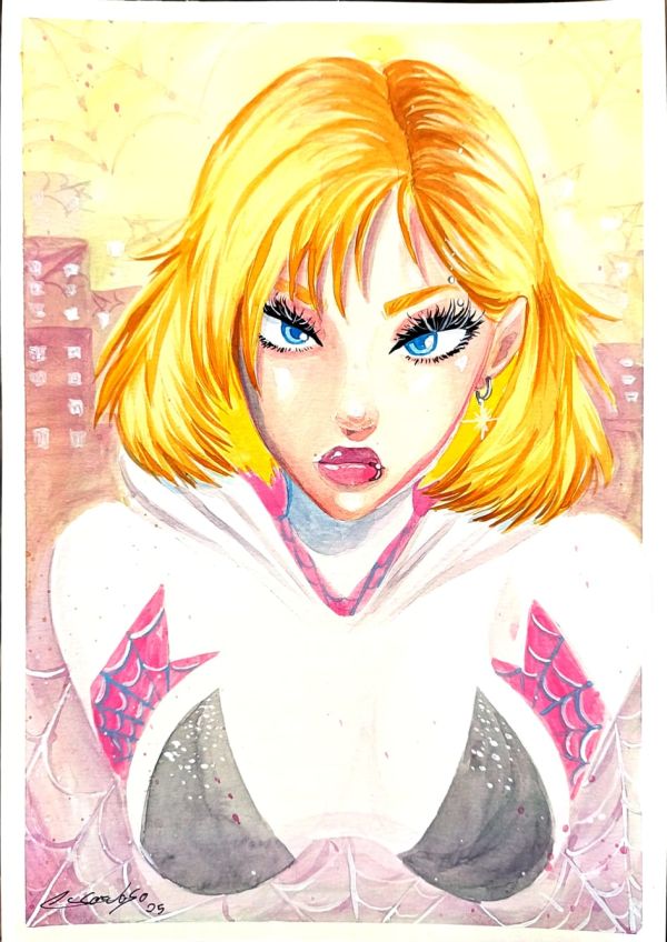 Image for Spider-Gwen Watercolor 9"12