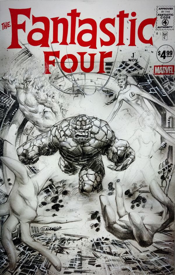 Image for Fantastic four sketch cover by Manu Silva