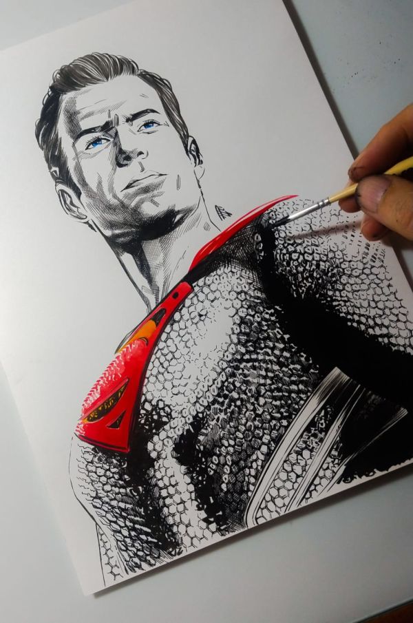 Image for Superman Ink and Paint Illustration