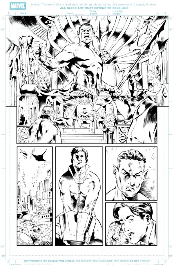 Image for Namor Marvel Comic Interior Art