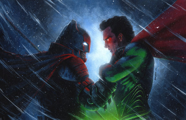 Image for Batman vs Superman Painting by Steven Defendini