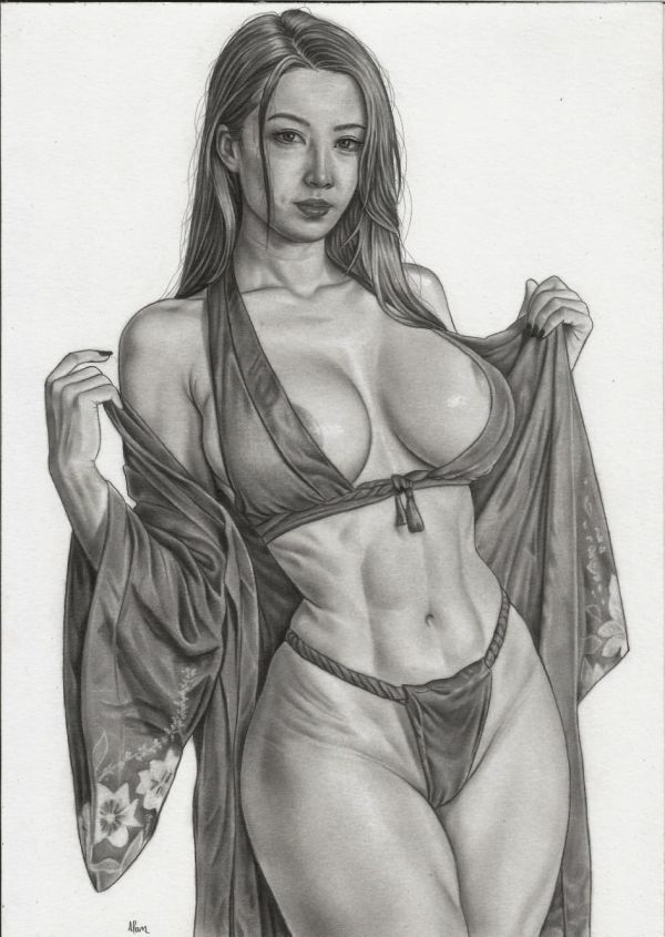 Image for Geisha Psylocke Pencil Drawing