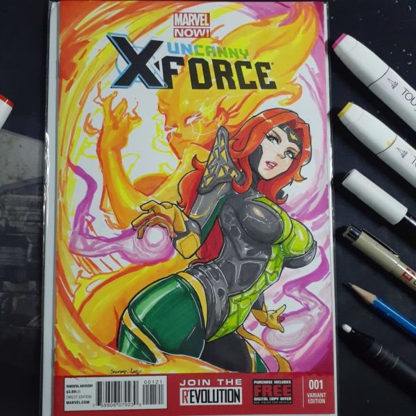 Image for Uncanny X-Force Sketch Cover Featuring Jean Grey
