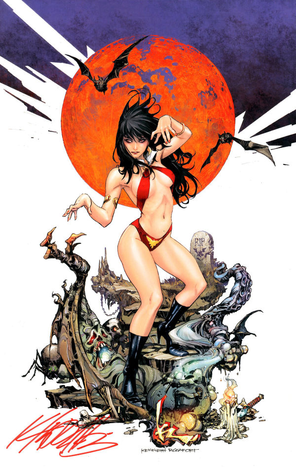 Image for VAMPIRELLA PRINT SIGNED KENNETH ROCAFORT