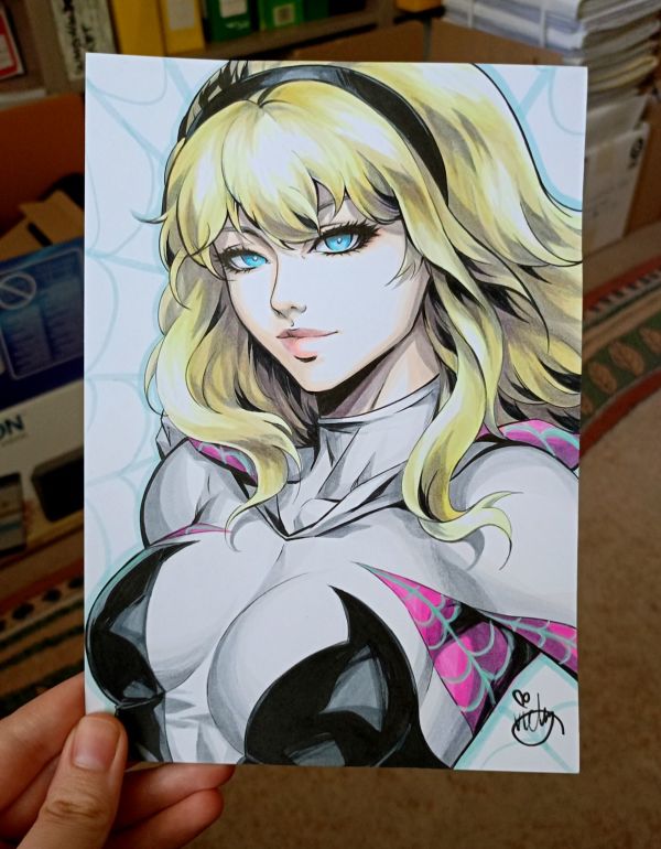Image for Spider Gwen headsketch by Lictoria 