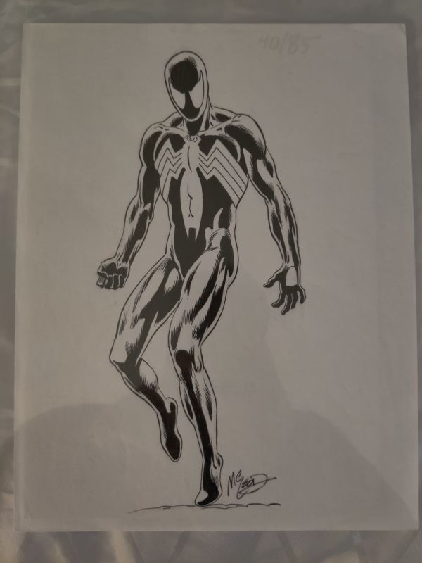 Image for Black Suit Spider-Man Sketched and Inked by Bob McLeod 