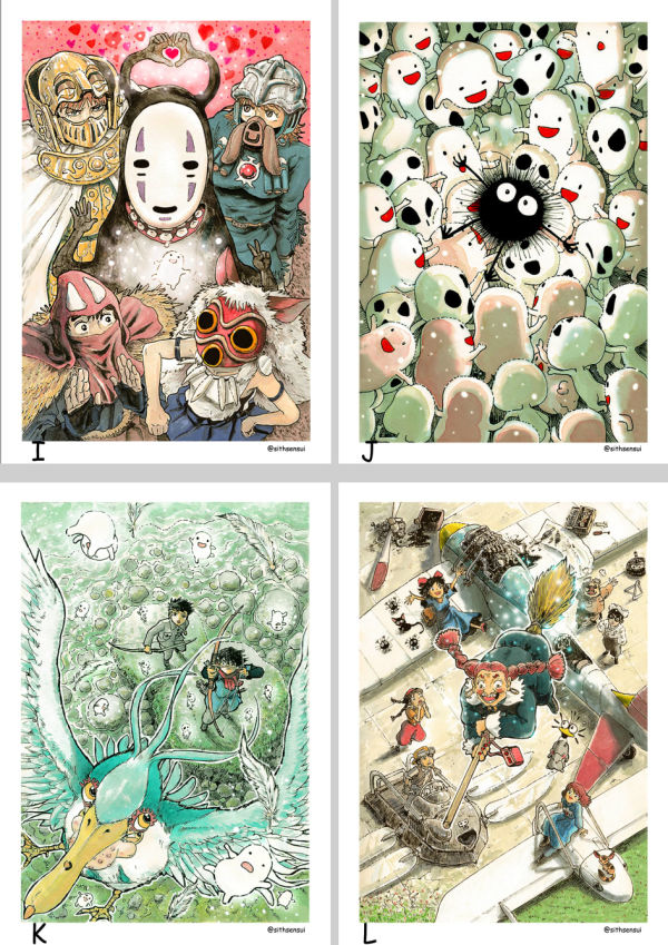 Image for  GHIBLI TOP ANGLE SERIES ARTPRINT SET 