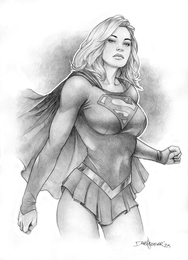 Image for "Supergirl", original pencil sketch from Dave Nestler