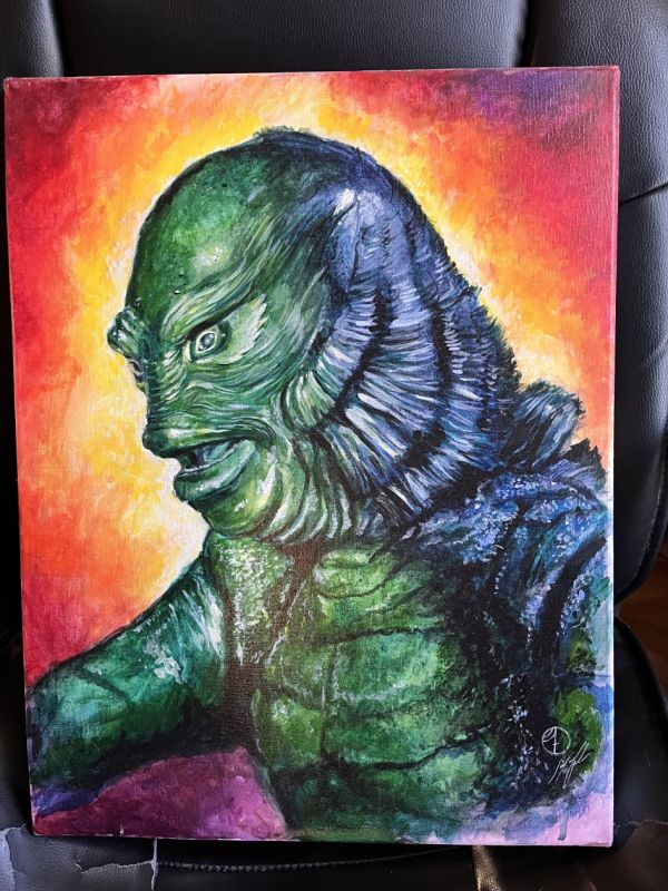 Image for Creature from the Black Lagoon Acrylic Painting