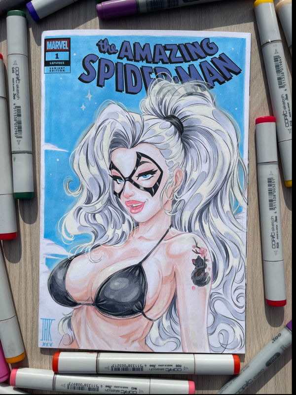 Image for Black cat - Pool day - by JAK