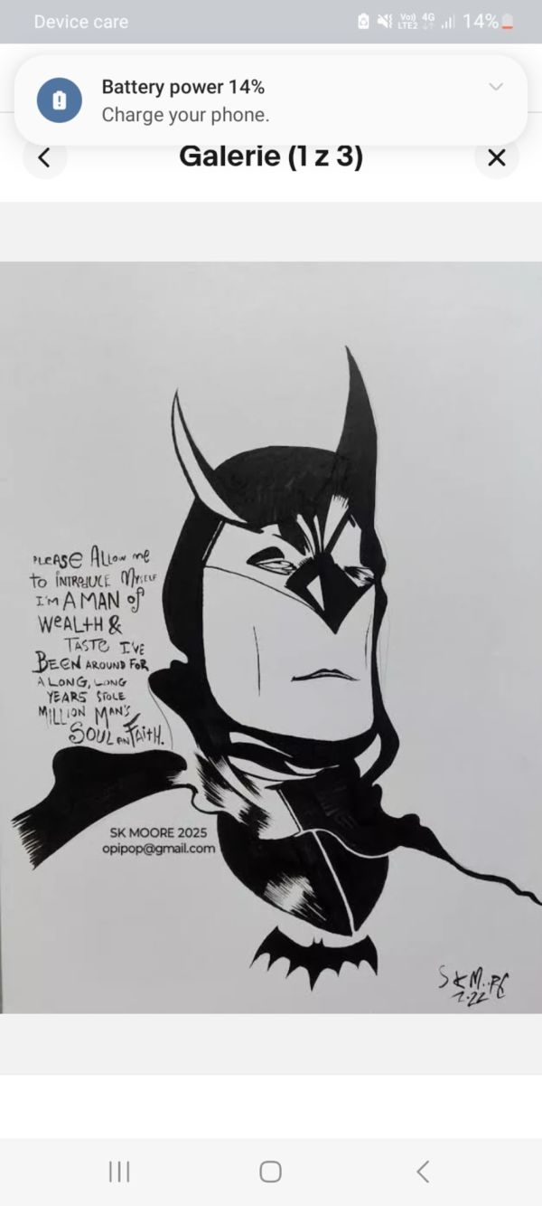 Image for Batman Ink Sketch by S K Moore