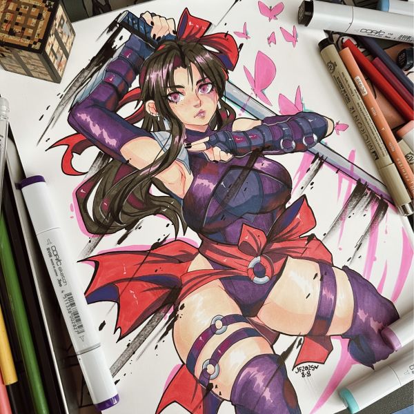 Image for Psylocke (Marvel Rivals) Copic Illiustration