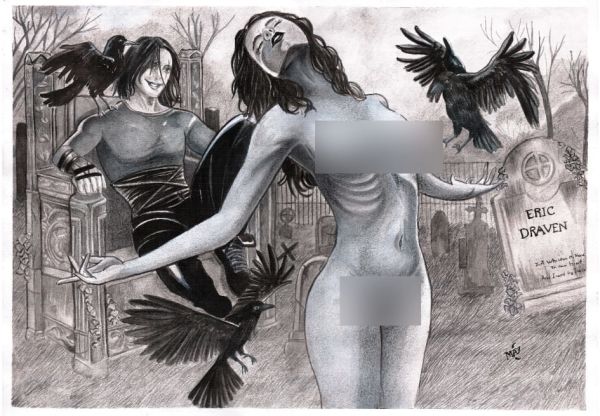 Image for Eric Draven The Crow And Death Illustration