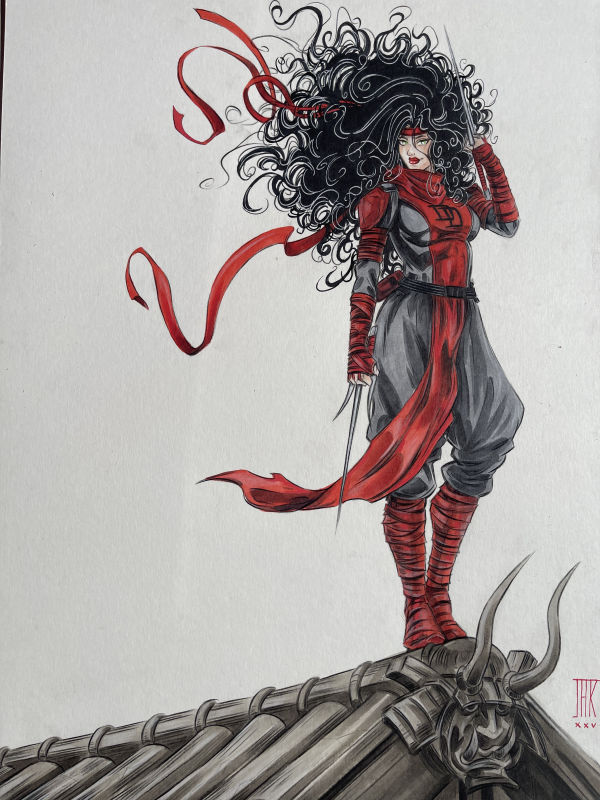 Image for Elektra/Daredevil- 11"X17"  by JAK