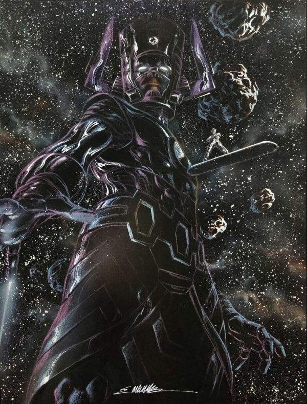 Image for Galactus and silver Surfer Black paper by Manu Silva 
