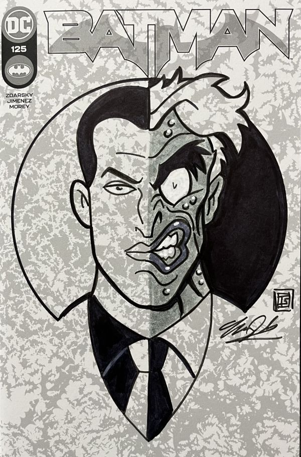 Image for Two-Face sketch cover by Tim Shinn