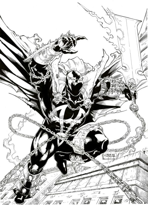 Image for Spawn Original 11x17 Inked Illustration
