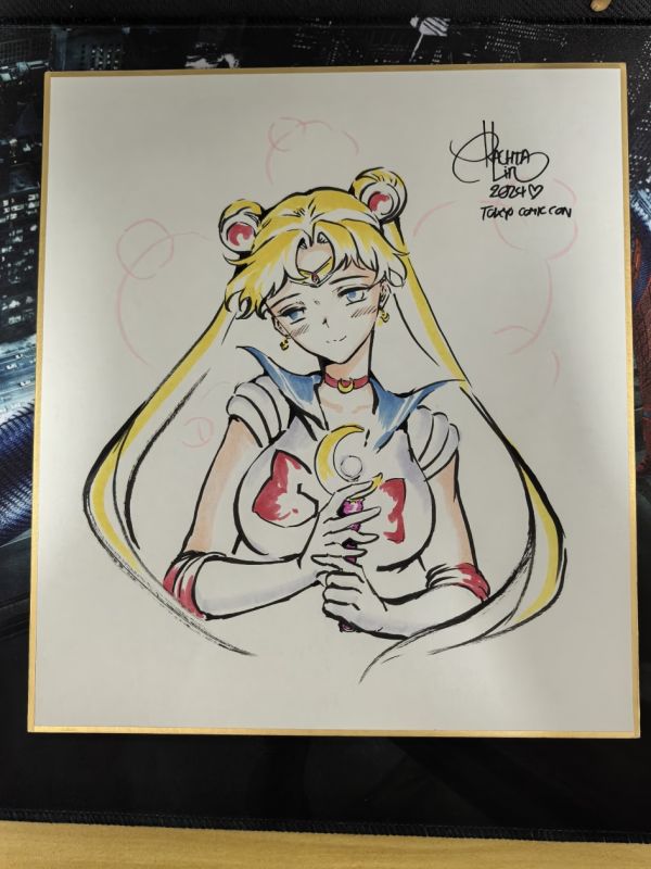 Image for Shy Sailor Moon original  sketch art by Rachta Lin in tokyo comics con  2024