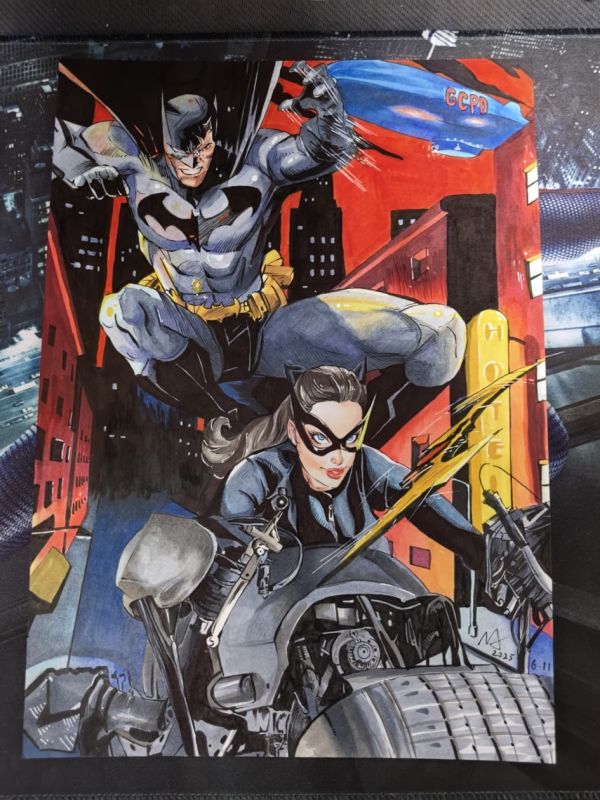 Image for Batman and Catwoman Original Art by Pony Ma