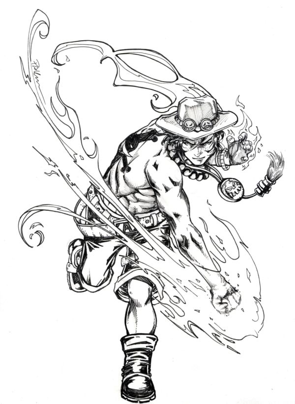 Image for Portgas D. Ace Ink Illustration