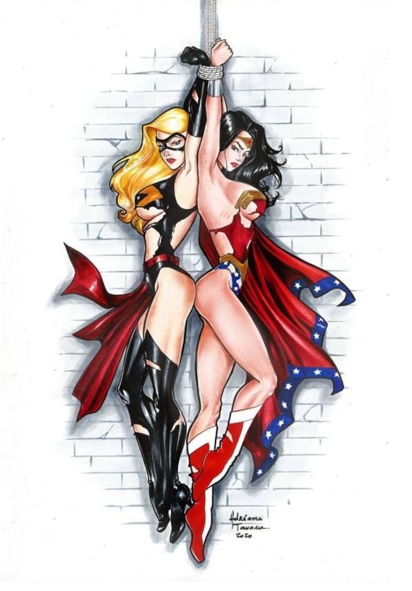 Image for Wonder Woman and Ms Marvel Pin Up